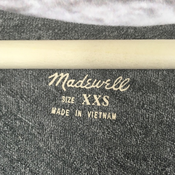 Madewell Grey Split Neck Short Sleeve Tee - Picture 5 of 6